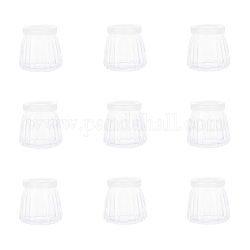 Benecreatガラス瓶ビーズ容器  プラスチックストッパー付き  透明  6.85x6.8cm  容量：100ml（3.38液量オンス）  10個/箱