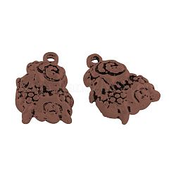 Tibetan Style Alloy Pendants, Sheep, Lead Free and Nickel Free, Red Copper, 16x11x6mm, Hole: 1.5mm, , about 273pcs/1000g