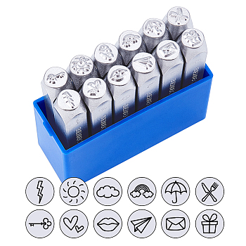 Iron Metal Stamps AJEW-BC0005-67A