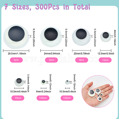  UPINS 300Pcs Glow in The Dark Googly Wiggle Eyes Self Adhesive  Luminous Google Eyes for Crafts Sticker 8mm Sparkle Colored Googly Eyes  Suitable for Handicrafts DIY Halloween Christmas : Arts, Crafts