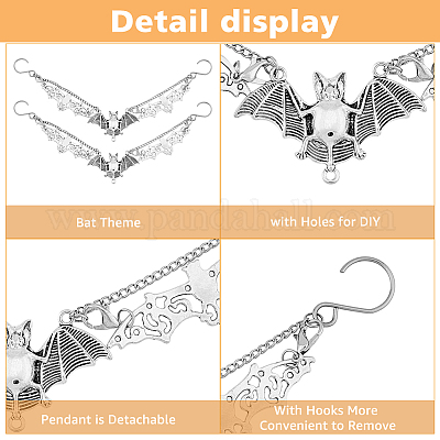 3 Paires D’ailes De Chauve-souris Pour Chaussures – Décorations Halloween, Costumes, Légères Et Faciles à Attacher