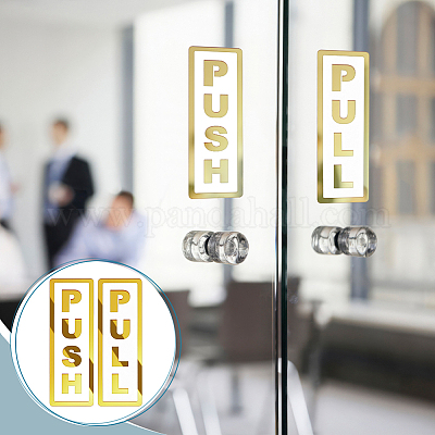 Cartelli Push Pull Porta - Acciaio Inox 304, 2 Pollici, Brushed Silver, Confezione Da 4 Cartelli Porta Ufficio - Foto 7
