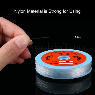 Transparent Fishing Thread Nylon Wire, Clear, 0.8mm, about 32.8  yards(30m)/roll