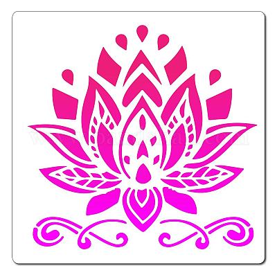 Heart Stencils Template Plastic Mandala Heart Drawing Painting Stencils  Square Reusable Stencils for Painting on Wood Floor Wall and Tile