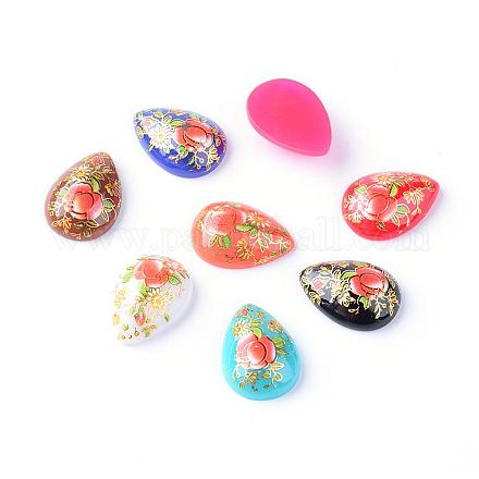 Printed Resin Cabochons CRES-T003-10x14mm-M-1