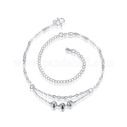 European and American Fashion Brass Anklets For Ladies Summer Holiday AJEW-BB14812-S-1