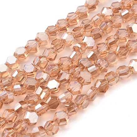 Chapelets de perles en verre électroplaqué EGLA-L018-C-FR01-1