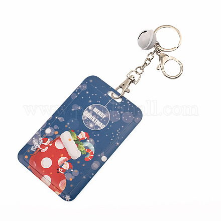 Christmas Themed Plastic Keychain Card Sleeve XMAS-PW0001-274D-1
