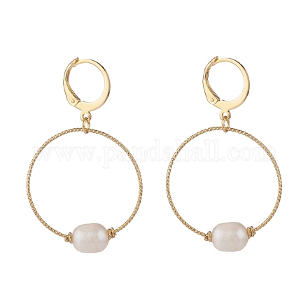 Large Hole Pearl Beads Hoop Earring EJEW-JE04724-01-1