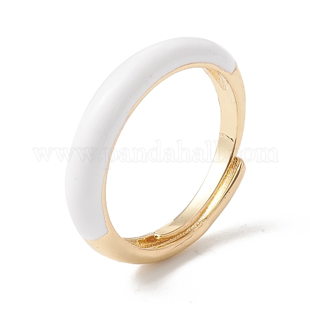 Verstellbarer Ring aus Emaille RJEW-F124-08E-G-1