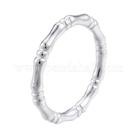 201 anillo de dedo adhesivo de bambú de acero inoxidable para hombres y mujeres RJEW-N038-128P-1