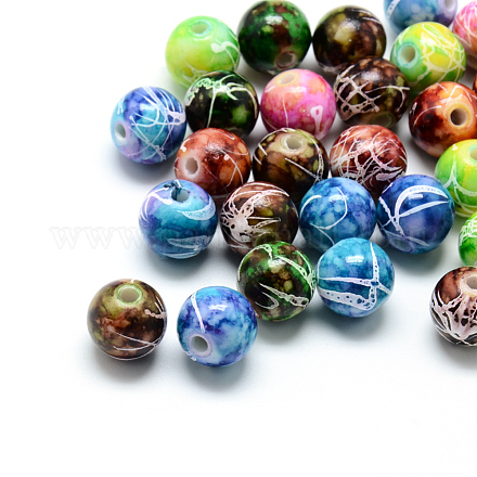 Perles acryliques drawbench peintes par pulvérisation ACRP-S669-M-1
