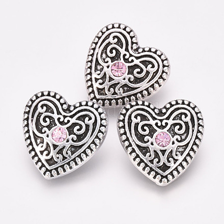 Alloy Rhinestone Snap Buttons SNAP-S009-018-1