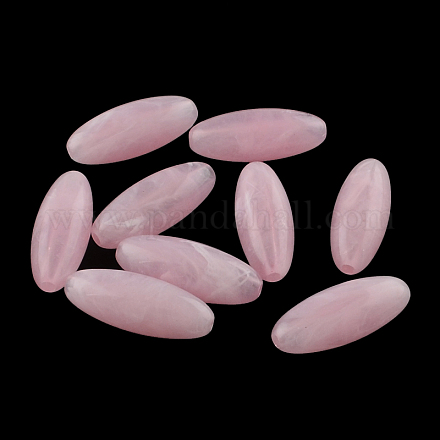 Abalorios de acrílico oval de piedras preciosas de imitación OACR-R031-21-1