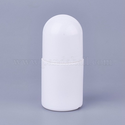 30ml peプラスチックエッセンシャルオイル空ローラーボールボトル  ねじ蓋付き  ホワイト  3.9x8.45cm  容量：30ml（1.01液量オンス） X-MRMJ-WH0046-B01-30ml-1