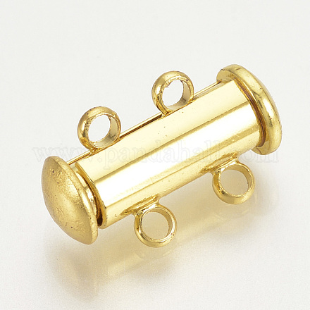 Brass Slide Lock Clasps KK-Q740-08G-1