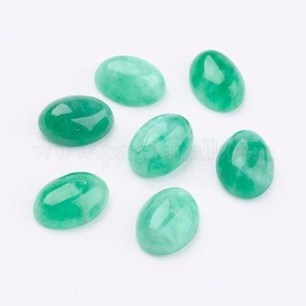 Natural Flower Jade Cabochons G-P313-02-6x8mm-1