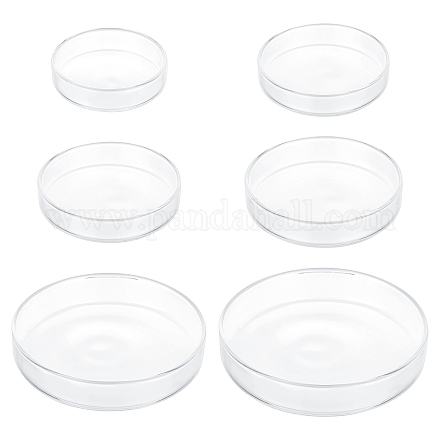 CHGCRAFT 3 Sets 3 Style Glass Biochemical Petri Dish GLAA-CA0001-42-1