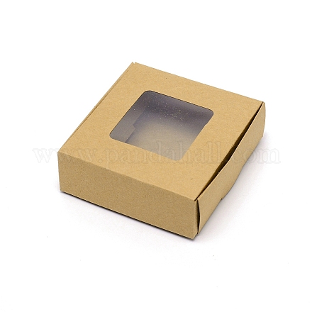 Foldable Creative Kraft Paper Box CON-WH0085-24-1