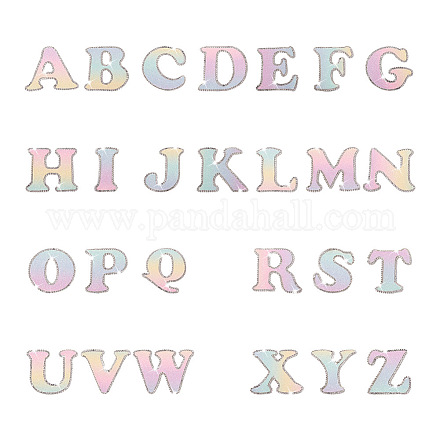 26 letras de tela para planchar/coser parches PJ-TAC0004-04A-1