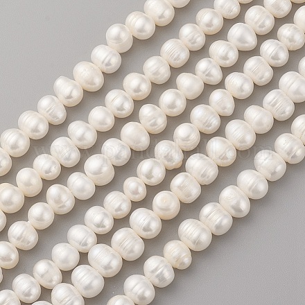 Fili di perle di perle d'acqua dolce coltivate naturali PEAR-G007-29-01-1