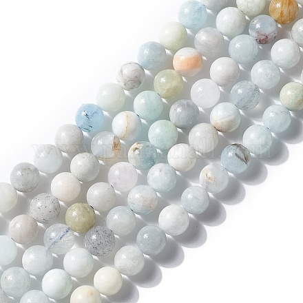 Natural Aquamarine Beads Strands G-I349-01A-01-1