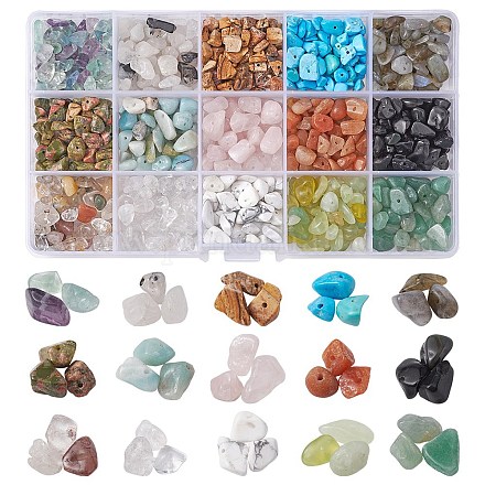 225 г бусины из натуральных и синтетических драгоценных камней в двух стилях G-YW0001-03-1