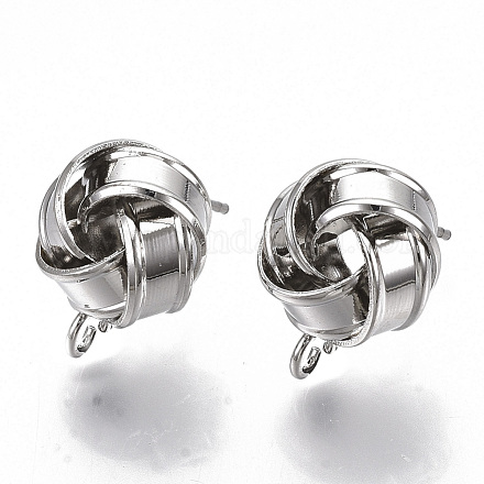 Iron Stud Earring Findings IFIN-T014-09P-NR-1