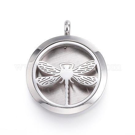 316 Surgical Stainless Steel Diffuser Locket Pendants STAS-P102-020G-1