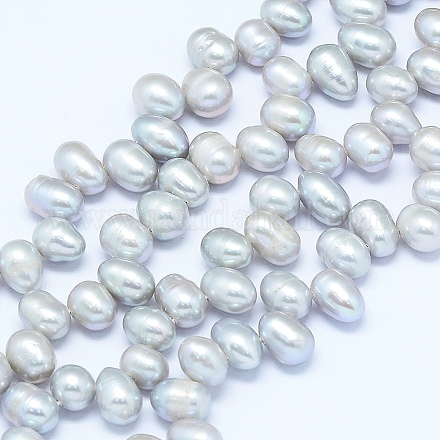 Brins de perles de culture d'eau douce naturelles PEAR-G004-01A-01-1