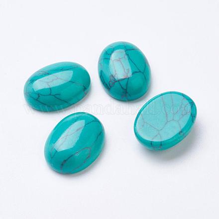 Cabochons turquoise vert synthétique G-F501-01-15x20mm-1