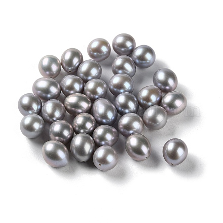Perle di perle d'acqua dolce coltivate naturali tinte PEAR-E020-44-1