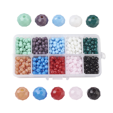 Perles de verre 10 couleurs GLAA-JP0001-11-1