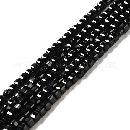 Chapelets de perles en spinelle noir naturel G-D467-A04-02-1