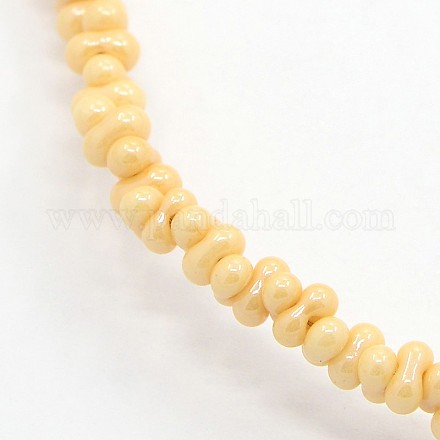 Electroplate Glass Beads Strands EGLA-F031-H01-1