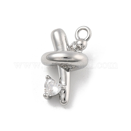 Латунные микро проложить кубического циркония подвески KK-D283-21P-1