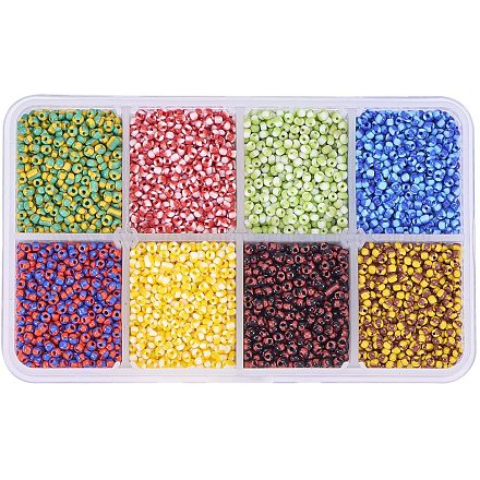 Pandahall Elite about 12800 pcs 12/0 Round Glass Seed Beads for Necklace Bracelet DIY Jewelry Craft Making SEED-PH0011-04-1