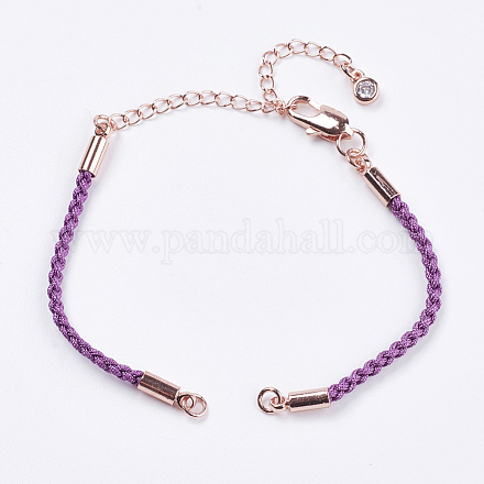 Braided Cotton Cord Bracelet Making MAK-I006-09RG-1