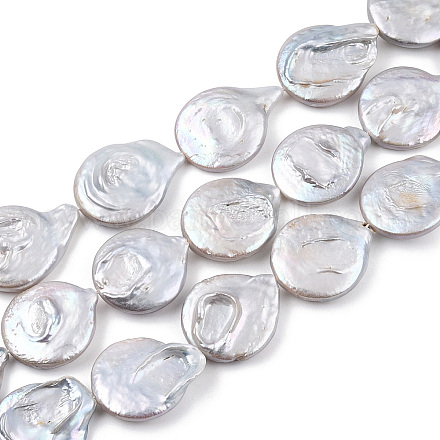 Hebras de perlas keshi de perlas barrocas naturales PEAR-S016-006-1-1
