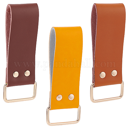 Gorgecraft 3 pièces 3 couleurs clips de ceinture en cuir AJEW-GF0005-01-1
