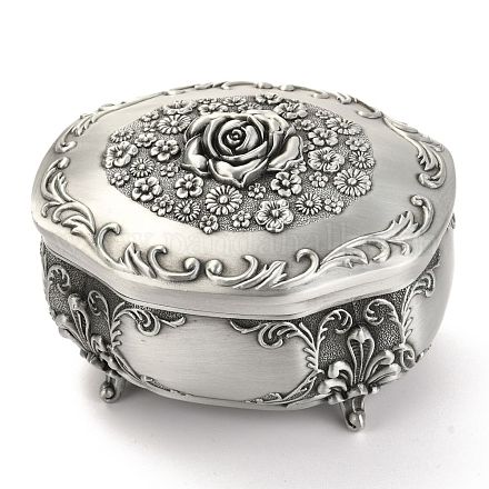 Oval European Classical Princess Jewelry Boxes OBOX-I002-01-1