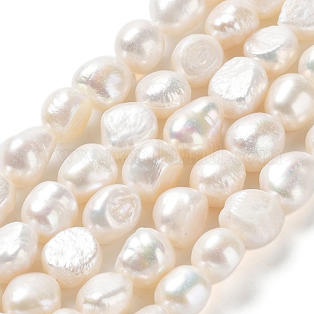 Hebras de perlas de agua dulce cultivadas naturales PEAR-Z002-12-1