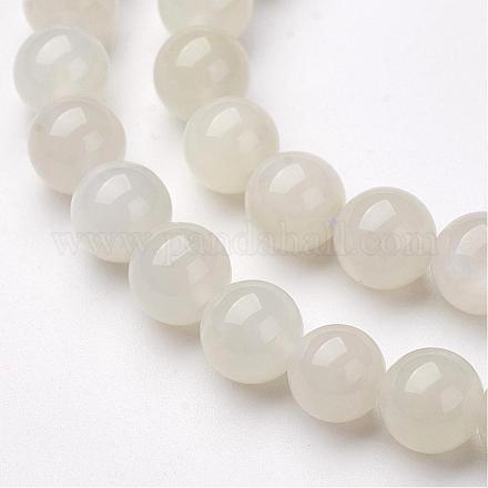Natürliche weiße Mondstein-Perlenstränge G-P213-20-8mm-1