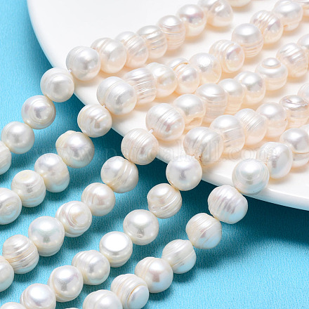 Fili di perle di perle d'acqua dolce coltivate naturali SPPA007Y-1-1