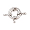 Rack Plating Brass Spring Ring Clasps, Long-Lasting Plated, Lead Free & Cadmium Free, Platinum, 9x3mm, Hole: 3mm