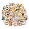 50 Pieces Cute Hamster Doodle Paper Stickers, for Suitcase, Skateboard, Refrigerator, Helmet, Mobile Phone Shell, Mixed Color, 37~62x32~67x0.2mm