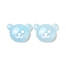 Translucent Resin Animal Decoden Cabochons, Bear, Light Blue, 14.5x20x6mm