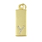 Brass Micro Pave Clear Cubic Zirconia Pendants, Real 18K Gold Plated, Rectangle, Letter Y, 23.5x7.5x2mm, Hole: 3mm