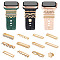 12Pcs 12 Style Flower & Wave & Rectangle Crystal Rhinestone Watch Band Charms Set with Imitation Pearl, Gold Plated Alloy Watch Band Decorative Ring Loops, Golden, 0.2~0.8x0.85~2.4x0.6~0.8cm, 1Pc/style