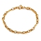 PVD Vacuum Plating 201 Stainless Steel Cable Chain Bracelets, with 304 Stainless Steel Clasps, Golden, 8-3/4 inch(22.2cm)